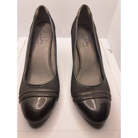Life Stride Soft System Womens Charcoal Grey Dress Shoes Stiletto Heels 8.5 M - Picture 1 of 8